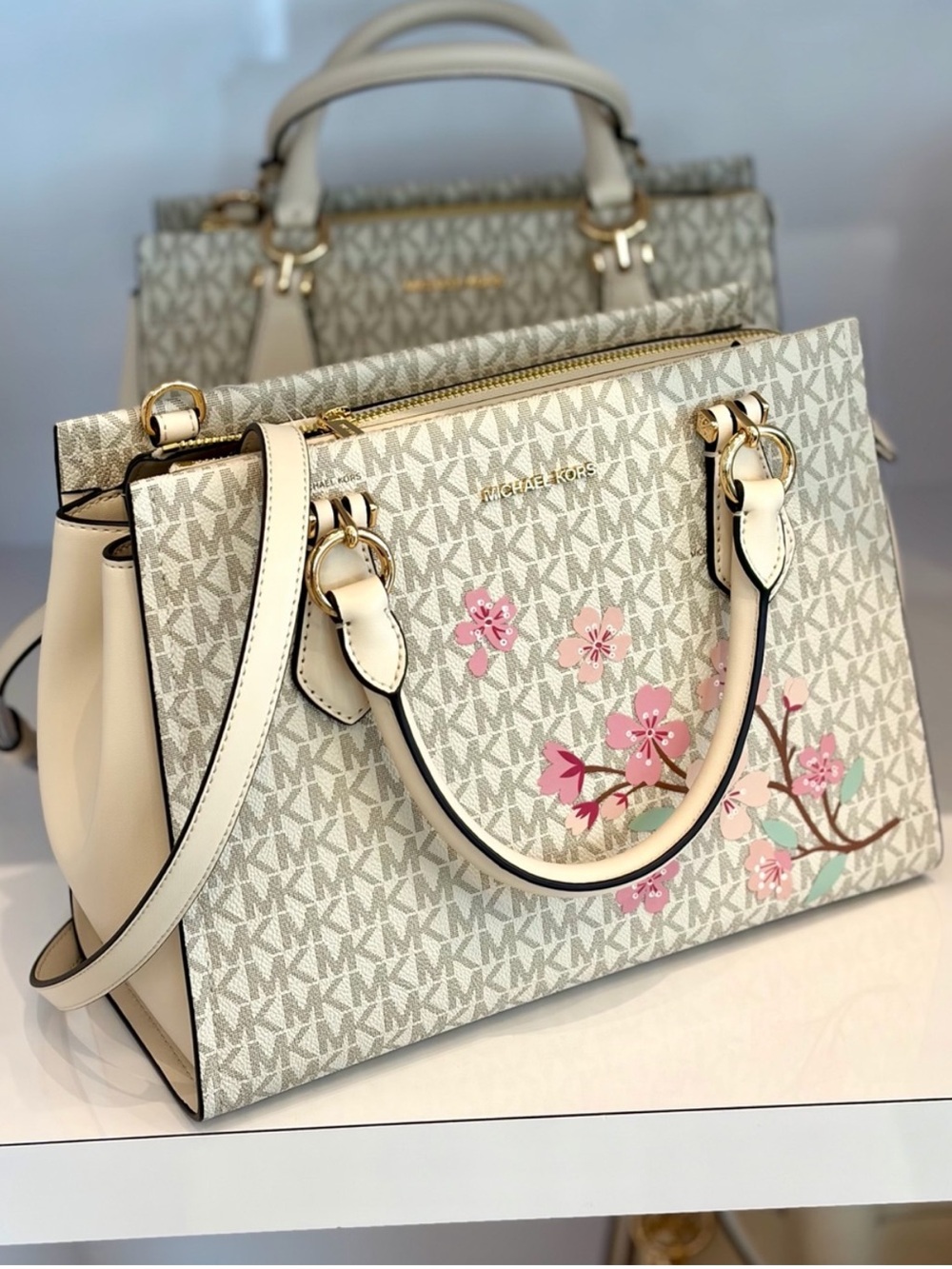 MICHAEL KORS Marilyn Md Embellished Signature Logo Satchel Crossbody - Picture 9 of 10